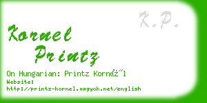 kornel printz business card